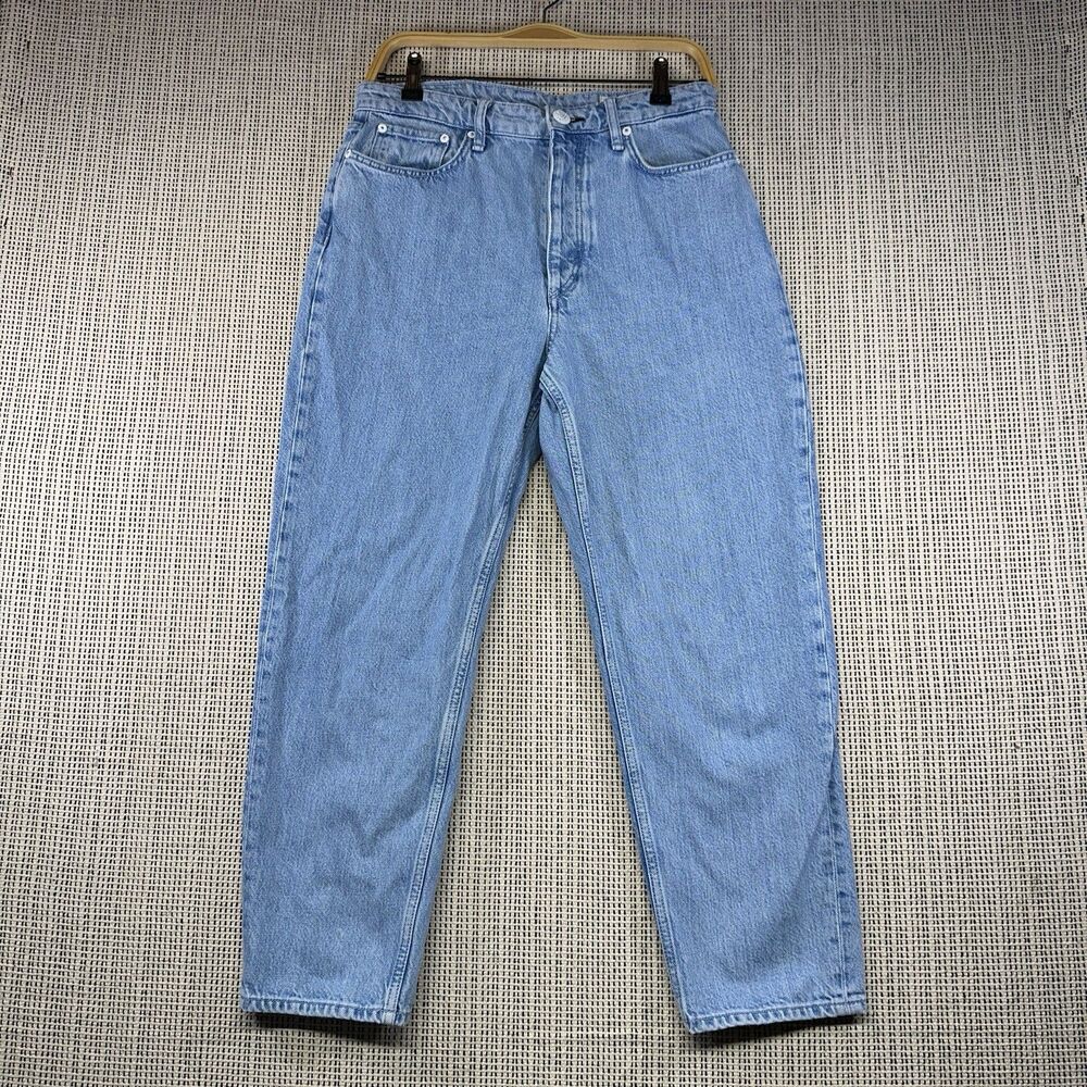 90s Minimalist Rag & Bone 29 High Rise Relaxed Straight Jeans Light Wash
